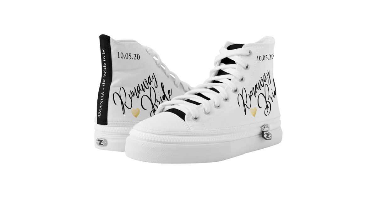Funny Bride to be gift idea High-Top Sneakers | Zazzle