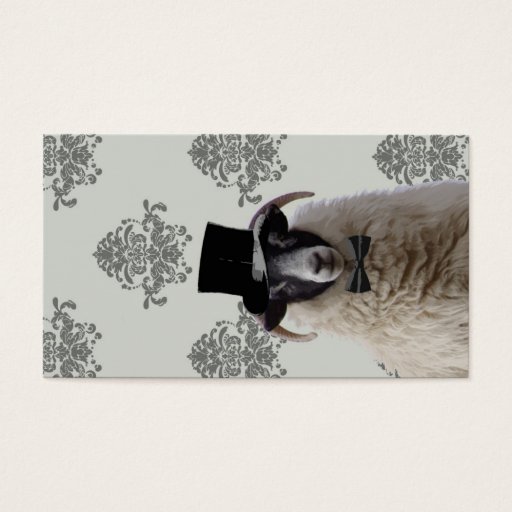 Customizable Funny bridegroom sheep in top hat business card template