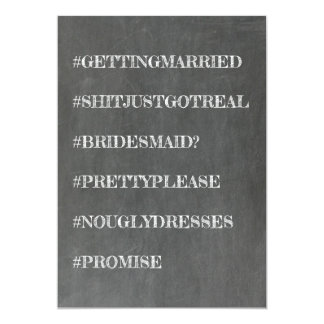 Funny Bridesmaid / Maid of Honor Proposal Card