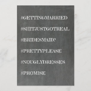 Funny Bridesmaid / Maid of Honor Proposal Invitation