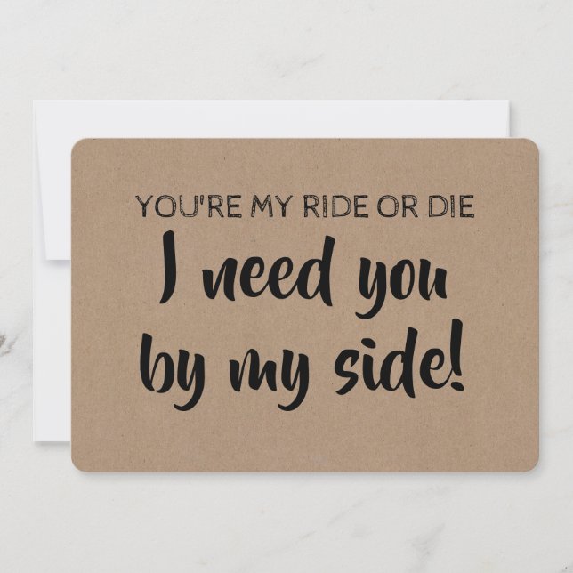 Funny Bridesmaid / Maid of Honor Proposal Invitation (Front)
