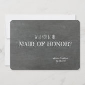 Funny Bridesmaid / Maid of Honor Proposal Invitation (Back)