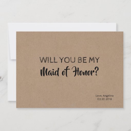 Funny Bridesmaid / Maid of Honor Proposal Invitation | Zazzle