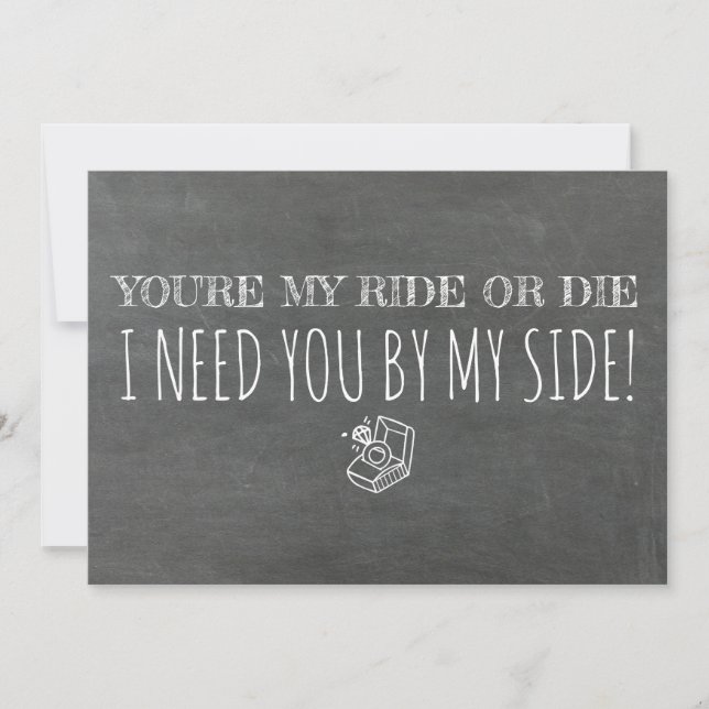 Funny Bridesmaid / Maid of Honor Proposal Invitation (Front)