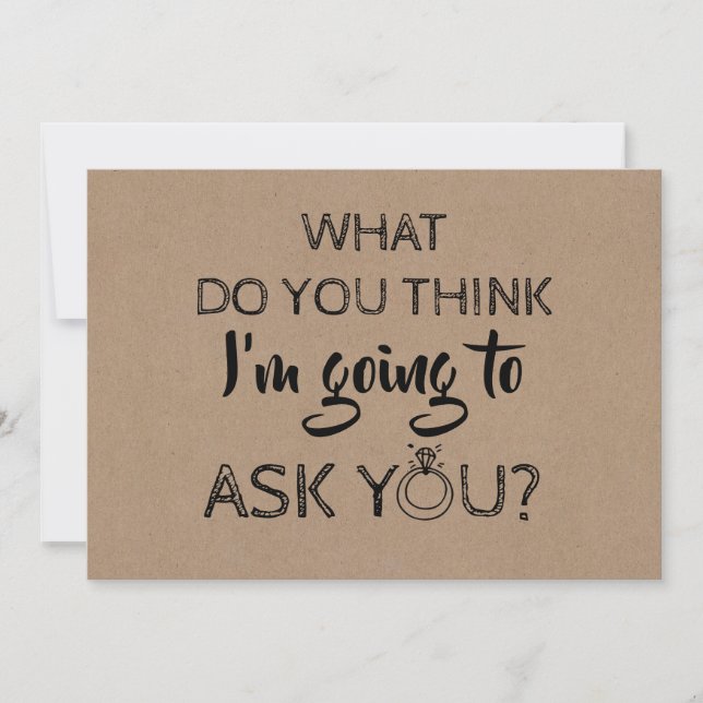 Funny Bridesmaid / Maid of Honor Proposal Invitation (Front)