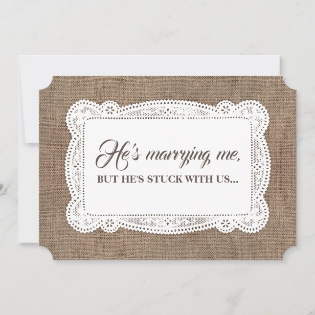 Funny Bridesmaid / Maid of Honor Rustic Proposal Invitation (Front)