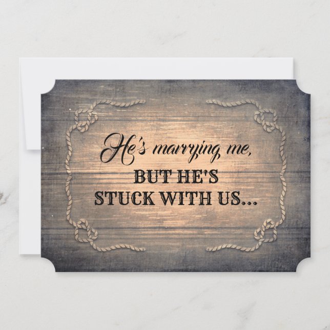 Funny Bridesmaid / Maid of Honor Rustic Proposal Invitation (Front)