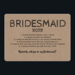 Funny Bridesmaid Noun Dictionary Proposal Invitation<br><div class="desc">Fun "Bridesmaid" proposal cards.</div>