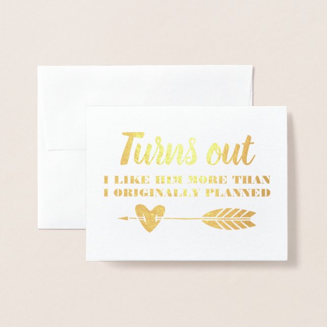 Funny Bridesmaid or Maid of Honor Foil Card (Front With Envelope)