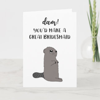 Funny Bridesmaid Proposal Card