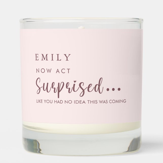 Funny Bridesmaid Proposal Maid of honor Gift Scented Candle (Front)