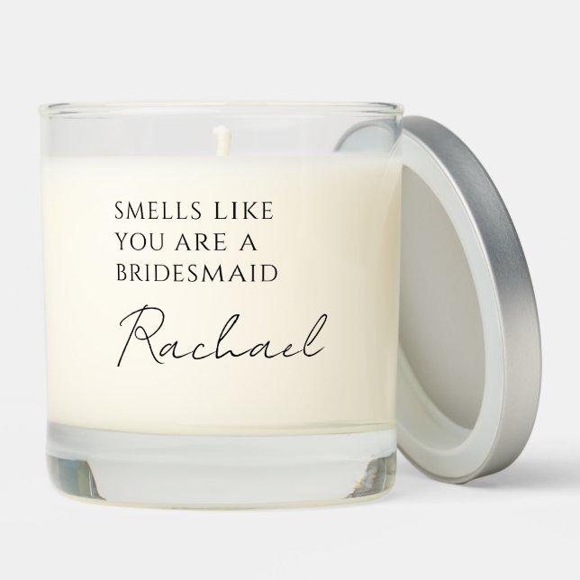 Funny Bridesmaid Proposal Maid of honor Scented Candle (Lid)