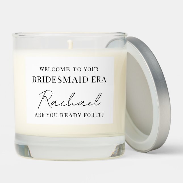 Funny Bridesmaid Proposal Maid of honor Scented Candle (Lid)