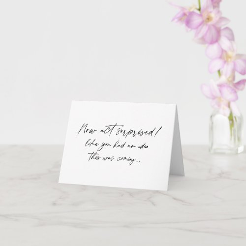 Funny Bridesmaid proposal now acted surprised  Card