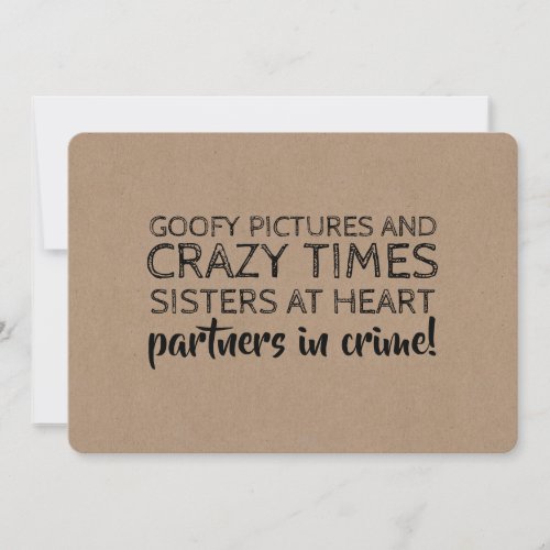 Funny Bridesmaid Proposal Partners in Crime Invitation