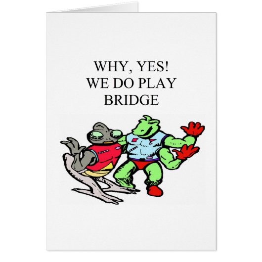 funny bridge player design cards (Front)
