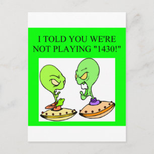 funny bridge player design postcard