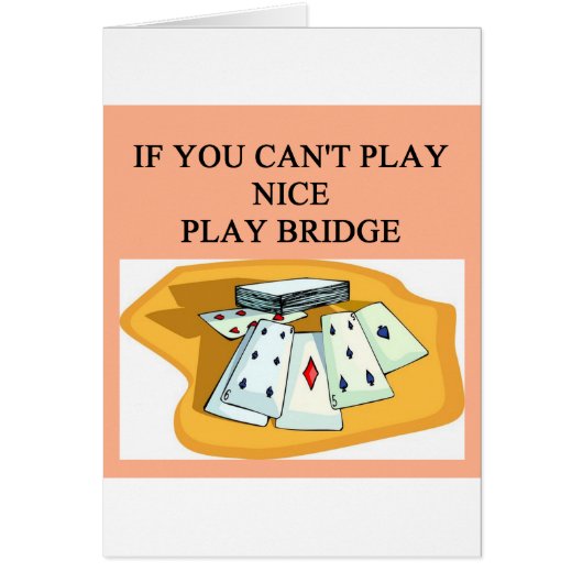 funny bridge player joke design cards (Front)