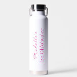 Funny British Accent Water Bottle, Bo’Oh’o’wa’er  Bottle<br><div class="desc">Sip in style with a cheeky British twist: your name, your "bo’Oh’o’wa’er"! Stay hydrated with humor! This personalized water bottle features the iconic phrase “bo’Oh’o’wa’er” (the cheeky UK way of saying bottle of water). Printed in pink lettering on a classy white bottle, it’s the perfect blend of style and laughter....</div>