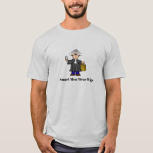 Funny British Barrister Lawyer with Wig T-shirt