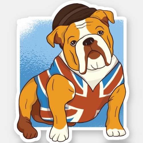 Funny British Bulldog English Flag Patriotic Sticker