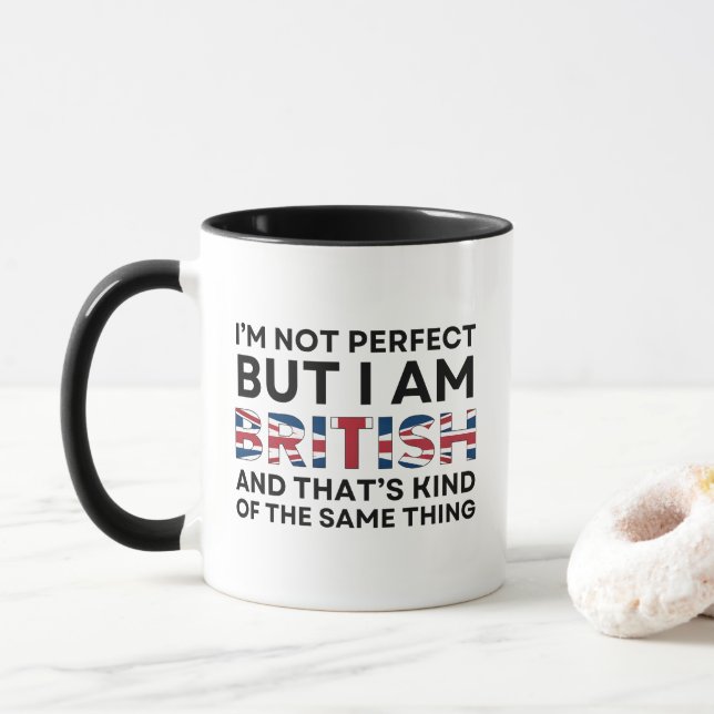 Funny British Mug (With Donut)