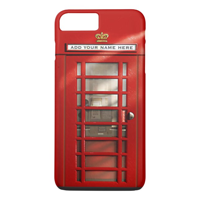 Funny British Red Telephone Box Personalized Case-Mate iPhone Case (Back)