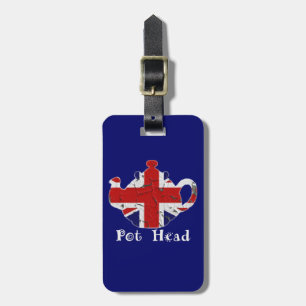 Funny British Teapot Pot Head Luggage Travel Luggage Tag
