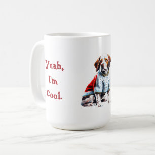 Funny Brittany in Christmas Sweater Coffee Mug