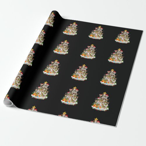 Funny Brittany Spaniel Christmas Tree Ornament Dec Wrapping Paper