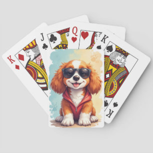Funny Brittany Spaniel Kawaii Dog Poker Cards