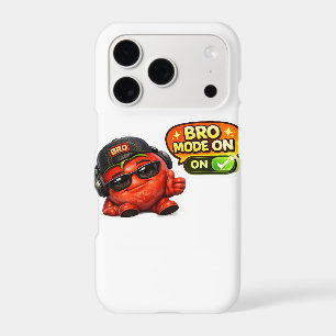 Funny Bro Mode On T-Shirt Cute Animated Characte iPhone 17 Pro Case