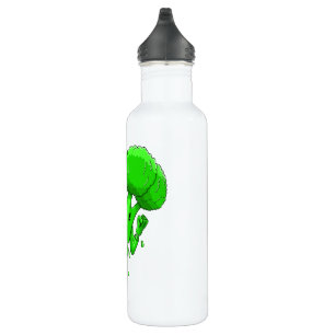 Funny Broccoli Cartoon Stainless Steel Water Bottle