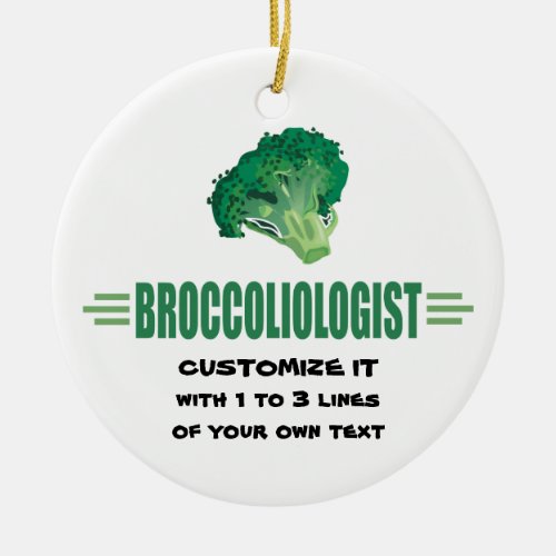 Funny Broccoli Ceramic Ornament