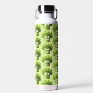 Funny Broccoli Pattern Green Vegan Vegetarian Water Bottle