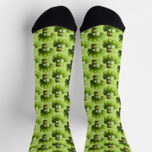 Funny Broccoli Pattern Vegan Vegetarian Socks