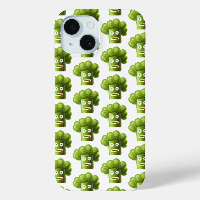 Funny Broccoli Pattern Vegetarian Vegan Case-Mate iPhone Case (Back)