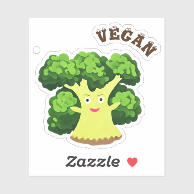 Funny broccoli sticker (Sheet)
