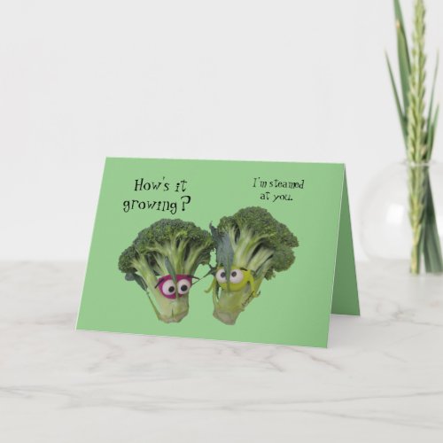 Funny Broccoli Talk Complex Carbohydrate Card