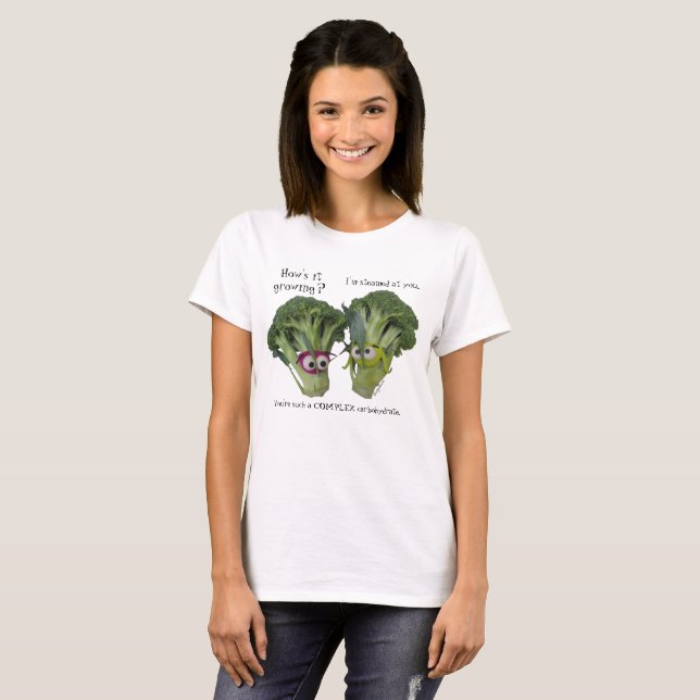 Funny Broccoli Talk T-Shirt (Front Full)