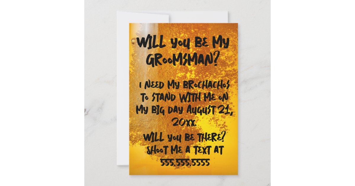 Thanks Brochacho Funny Brochacho Beer Invitation | Zazzle