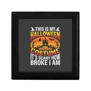 Funny Broke Halloween Costume Haunted House Design Gift Box