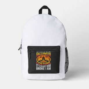 Funny Broke Halloween Costume Haunted House Design Printed Backpack