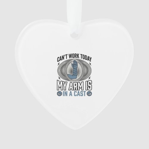 Funny Broken Arm Cast Vintage T-Shirt Design_1 Ornament