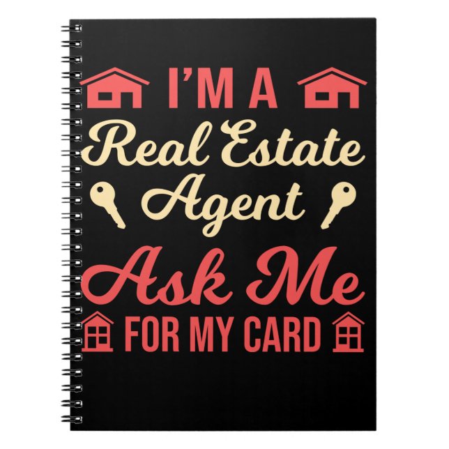 Funny Broker Investor Property Real Estate Agent Notebook (Front)