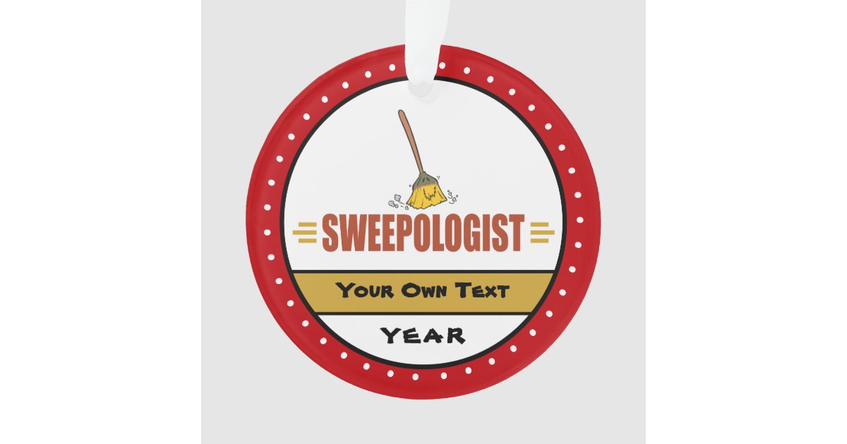 Funny Broom Sweeping Ornament Zazzle