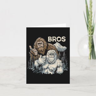 Funny Bros Bigfoot And Yeti Brothers Sasquatch Awe Card