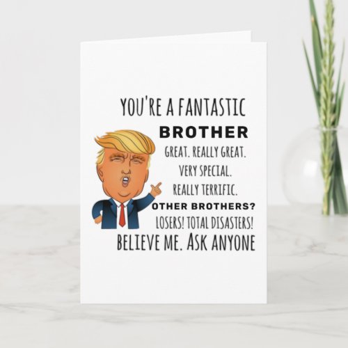 Funny Brother Birthday Best Gift Card