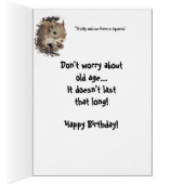 Funny Brother Old Age Birthday Squirrel Advice Cards (Inside (Right))