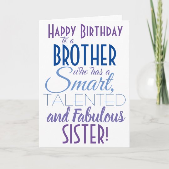 Funny Brother Sister Birthday Card